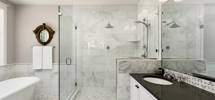 bathroom shower door installation in Larkspur
