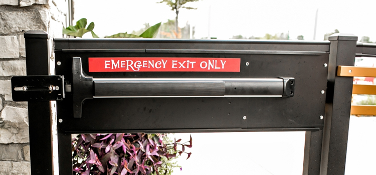 emergency push bar installation in Larkspur